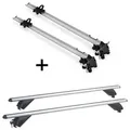 VDP 2X Fahrradträger Bike Pro + Alu Dachträger RB003 kompatibel mit für Opel Astra H Kombi (5Türer) 2007-2011
