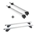 VDP Dachträger (Für Ihren Opel Astra H SW (5Türer) 2007-2011 mit anliegender Reling), VDP 2X Fahrradträger Bike Pro + Alu Dachträger RB003 kompatibel mit Opel Astra H Kombi (5Türer) 2007-2011