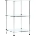 Regal Mit 3 Ablagen Transparent 40x40x67 Cm Hartglas Vidaxl