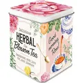 Nostalgic-Art Teedose Herbal Blossom Tea, aus Metall, für 100g losen Tee, mit Motiv, 7,5 x 9,5 x 7,5 cm