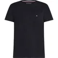Tommy Hilfiger Herren T-Shirt Kurzarm Core Stretch Slim Fit, Schwarz (Black), M