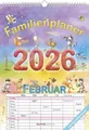 Familienplaner Cartoon 2026 - Familienkalender A3 (29,7x42 cm) - mit 6 Spalten,