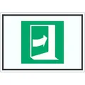 Tür öffnet durch Drücken auf der rechten Seite Symbol Aufkleber A2 (420x594mm)