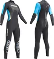Cressi Damen Einteiliger Tauchanzug Morea All-In-One, Black/White/Blue, XS, LU476501
