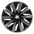 4er Satz Sparco Radzierblenden Lazio 15-Zoll Schwarz/Grau