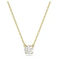 Swarovski Stilla Anhänger, Rundschliff, Weiß, Goldlegierungsschicht