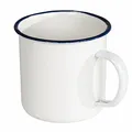 NO LABEL Enamel Edge Tasse, weiß, 1 Stück (1er Pack)