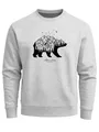 Neverless Sweatshirt Herren Bär Abenteuer Berge Wald Bear Mountains Adventure Rundhals-Pullover Grau XS