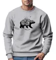 Neverless Sweatshirt Sweatshirt Herren Bär Abenteuer Berge Wald Bear Mountains Adventure