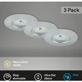 Briloner LED-Einbaustrahler Attach Dim 3er Alumium Ø 7,5 cm