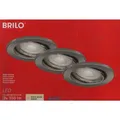 Briloner LED Einbauleuchten 3er-Set alu 3xLED-Modul 65W