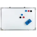 Idena 10414 - Whiteboard mit Alurahmen ca. 40 x 60 cm inklusive 6 Magnete