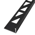 Dalsys Fliesenschiene Winkelprofil Aluminium (eloxiert) Schwarz 2m x 8mm, Fliesenprofil