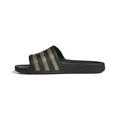 adidas Unisex Adilette Aqua Slides, Core Black / Gold Metallic / Core Black, 38 EU