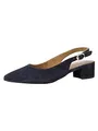Tamaris Damen Sling Pump mit Blockabsatz Leder, blau, 39 EU