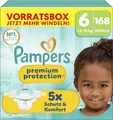 Pampers Premium Protection Größe 6 13kg-18kg Haut- und Auslaufschutz 168 Windeln