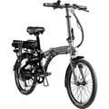 Zündapp Z120 E Bike 20" Klapprad Stadtfalter E Fahrrad 7Gang schwarz/grau 28cm