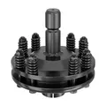 Wiltec Zapfwellen Kupplung für 6 Zahn Keilwelle 1 3/8" AG und IG, PTO-Shaft mit max. 1200Nm, schwarz
