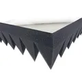 Akustikpur Akustikschaumstoff Pyramidenschaumstoff SELBSTKLEBEND - Schalldämmmatten zur effektiven Akustik Dämmung, ca. 49 cm x 49 cm x 7 cm