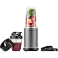 KLAMER Bullet Mixer 1000 Watt, Smoothie Maker, elektrischer Shake Mixer mit 2 Mixbehältern, 2 Klingen-Aufsätze und weiterem Zubehör - Schwarz