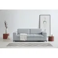 OTTO products 3-Sitzer Grazzo, zeitlos und elegant, moderne Sitzheftung, hochwertige Stoffe aus recyceltem Material, Steppung im Sitzbereich silberfarben