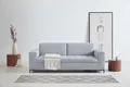 3-Sitzer "Grazzo, zeitlos und elegant, moderne Sitzheftung", hochwertige Stoffe aus recyceltem Material, Steppung im Sitzbereich, silber B/H/T: 218 cm x 80 cm x 90 cm