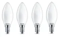 4x Philips LED Kerze E14 4,3W = 40W 4000K kaltweiß 470 lm EEK:F (Spektrum A-G)