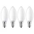 4 x Philips LED Lampen Kerzen 4,3W = 40W E14 matt 470lm neutral kaltweiß 4000K