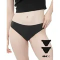 MyMonthlys Inkontinenzslip Periodenunterwäsche LEA Slip 2er schwarz mittlere Blutung schwarz M/38