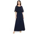 Vera Mont Overall Damen mit Bindegürtel (1-tlg) Design blau 36