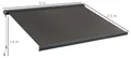 Outsunny Markise elektrisch mit Fernbedienung Kassettenmarkise 3x2,5m