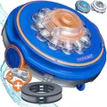 Monzana® Poolroboter Poolboy600 Kabellos Vollautomatisch 80 Min Akku 5200mAh Li-Ion 80m² Pool Bodensauger Poolreiniger Poolsauger Royalblau