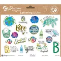 AVERY Zweckform Lettering Sticker 38 Aufkleber Umwelt Statements und Sprüche (Sticker auf A5 Bogen, Etiketten zur Nachhaltigkeit, Klebeetiketten aus FSC Papier) 54545 4004182545454