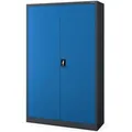 Jan Nowak Büro Aktenschrank Metallschrank JAN II 115 x 185 x 40 cm Anthrazit Blau