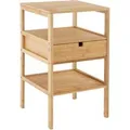 Costway Nachttisch Aus Bambus 40 x 40 x 68 cm