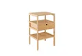 COSTWAY Nachttisch (1-St), mit 3-stufiges Lattenregal, Schublade, Bambus 40x40x68cm