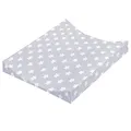 Julius Zöllner 2-Keil Wickelauflage 50x65 cm, Standard 100 by Oeko-Tex, Sterne grau