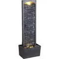 Teamson Home 98 cm Zeitgenössischer Led Wasserfall Brunnen Pebble Basis Grau