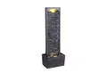 Teamson Home Gartenbrunnen Gartenbrunnen mit LED aus Polyresin schwarz H98 cm
