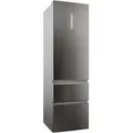 HAIER Kühl-/Gefrierkombination "HTW5620CNMP", C (A-G), silber (schwarz inox), B:59,5cm H:205cm T:66,7cm, Kühlschränke, Topseller