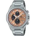 CASIO EDIFICE Chronograph Edifice Solar Chrono Stahl/Haselnussbraun braun