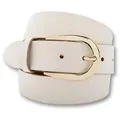 BERND GÖTZ Ledergürtel mit goldener Designschließe beige 105