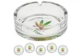 CEPEWA Aschenbecher Glasaschenbecher 'Glow in the Dark' 6er Set Ø10cm Glas Cannabis