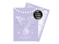 12 Glitzer Einladungskarten zum Kindergeburtstag Einladung Geburtstag Mottoparty Party Feier Fest Mädchen Mädels Teenies Mermaid Meerjungfrau Nixe Flosse Perlen Schimmer Funkeln Glitter Perlmutt