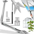 Kesser® Automatischer Fensteröffner Für Gewächshaus 7.5 Kg Hubkraft 45cm Öffnungshöhe Stufenloser Öffnungswinkel Fensterheber Automatisches Öffnen & Schließen   1x Silber