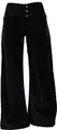 Cordhose mit Leicht Ausgestelltem Bein - Schwarz, Damen, Baumwolle, Größe: M