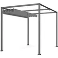 Outsunny Pergola Metal Polyester Terrassendachung Grau 298L x 213B x 221H cm
