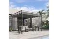 Outsunny Pergola mit Schiebedach, (Pavillon, 1-tlg., Terrassenüberdachung), für Garten, Balkon, Grau