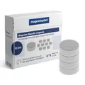 magnetoplan Premium Magnete Discofix magnum | ØxH 34x13mm | 10 Stück, grau | Haftkraft: 2 kg | Magnete für Magnettafeln und Whiteboards | Kratzfreie Spezialbeschichtung | Leicht abnehmbar