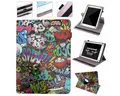 Wigento Tablet-Hülle Für Lenovo Tab P11 2. Gen 11.5 Zoll / Pad Plus 2023 360 Grad Rotation Universell Motiv 22 Tablet Tasche Kunst Leder Hülle Etuis
